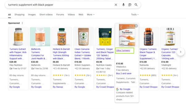 google shopping product for vitabiotics